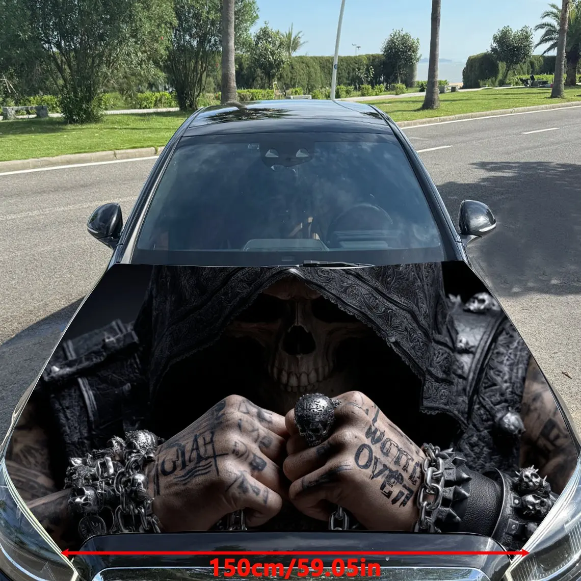 Boxer Reaper PVC Car Vinyl Wrap - Self-Adhesive Waterproof Hood Decal Sticker,Durable Protection For Trucks, Cars, SUVs - Great