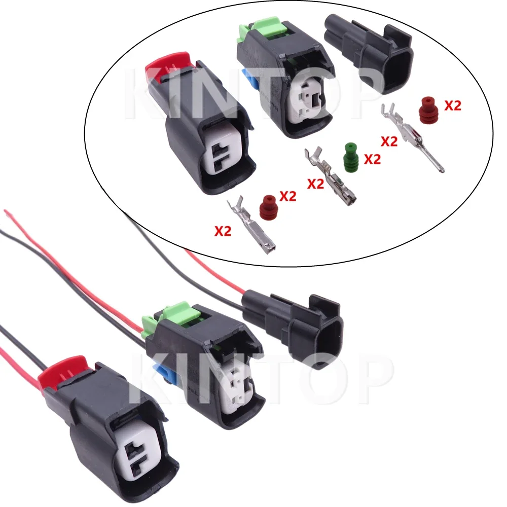 1 Set 2 Pins Auto Cable Plug 15419715 34675-0001 15497399 EV6 LS2 3 ID-1000 15423276 34062-0028 AC Assembly Car Sealed Socket