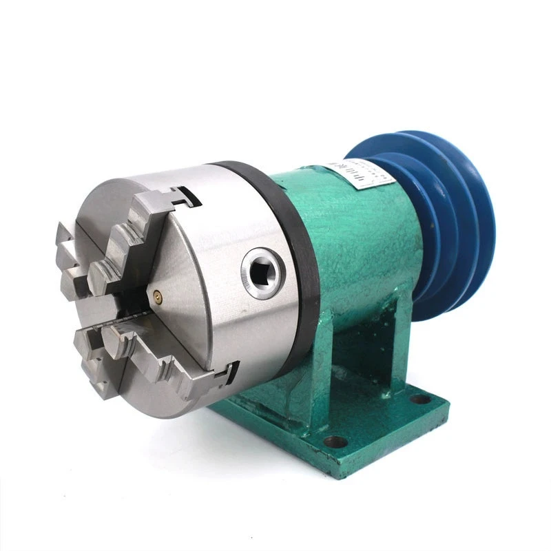 Professional DIY Wood Lathe Spindle Flange 3 Jaw 4 Jaw Chuck Bead Machine Tailstock Assembly Full Kit Through Hole DIY Parts