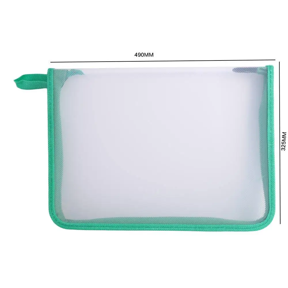 Office School Document Bag Stationery Homework Textbook File Bag Folders Zipper Storage Bag Paper Organizer Test Paper Folder