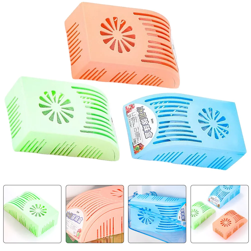 3Pcs Refrigerator Deodorizer Activated Charcoal Odor Absorber for Fridge Freezer Closet Car Basement Pet Freshener