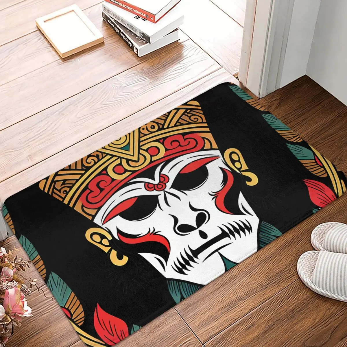 Mythology Bath Mat Mayan God Art Doormat Living Room Carpet Balcony Rug Home Decor