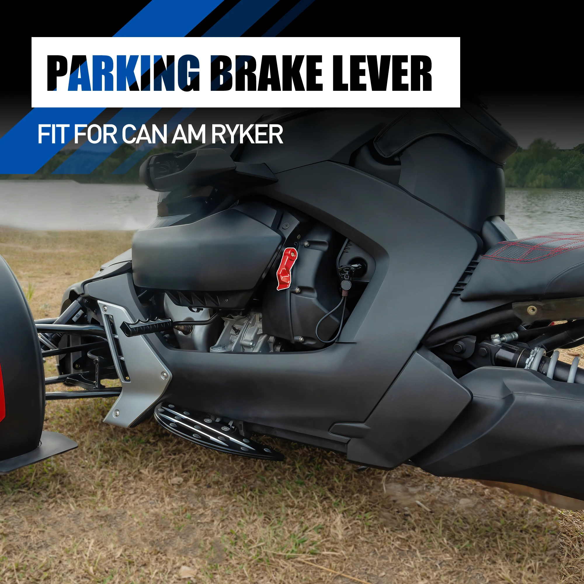 

Red Parking Brake Lever Motorcycle Aluminum for Can-Am Ryker Ryker Rally Edition Sport 600 900 2019-2024 Accessories