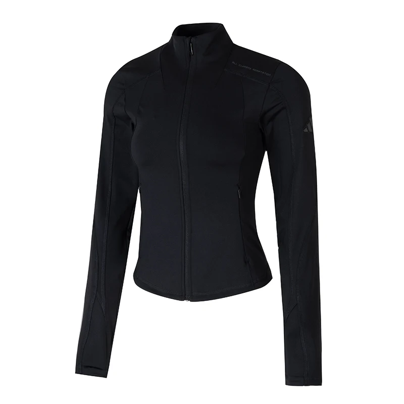 

Adidas женская приталенная куртка с воротником-стойкой для фитнеса и тренировок, дышащая модная модная повседневная женская куртка Jm8868