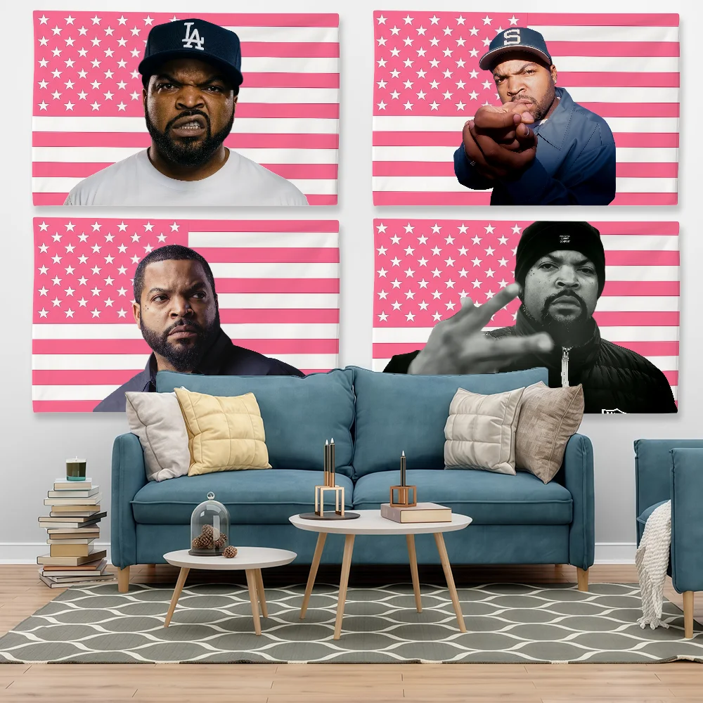 Rapper I-Ice C-Cube Flag Tapestry Outdoor Party Bedroom Living Room Dormitory Decorative Themed Wall Hanging Banner Gift