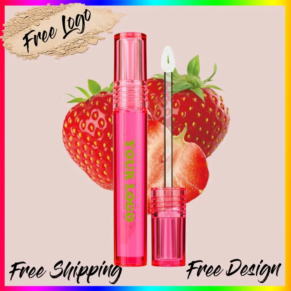 Fruit Flavor Hydrating Long Lasting Lip Oil Private Label Custom Logo Vegan Makeup Wholesale