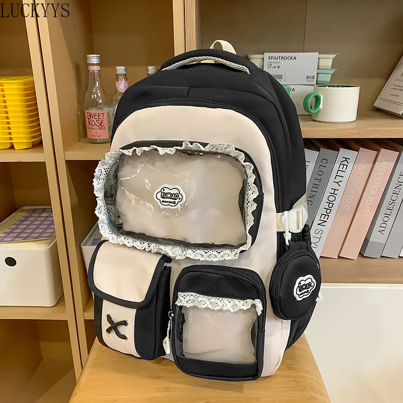 Wholesale Kawaii Itabag Women New 2026 Transparent Backpack Women Large Capacity Ita Backpack School Bags for College Student JK