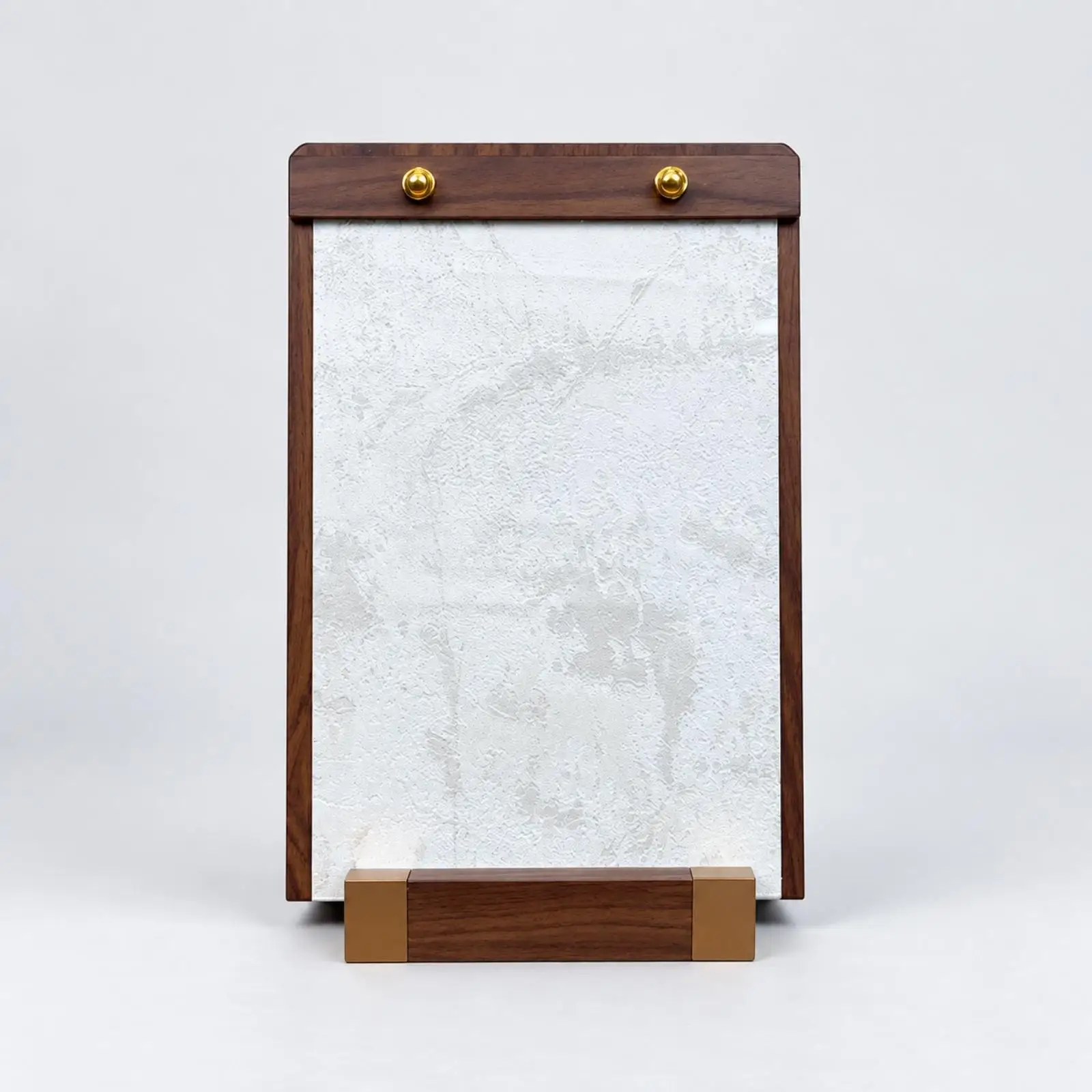 Rectangular Nail Design Showcase Board with Wood Grain Frame for Retail Counter Display