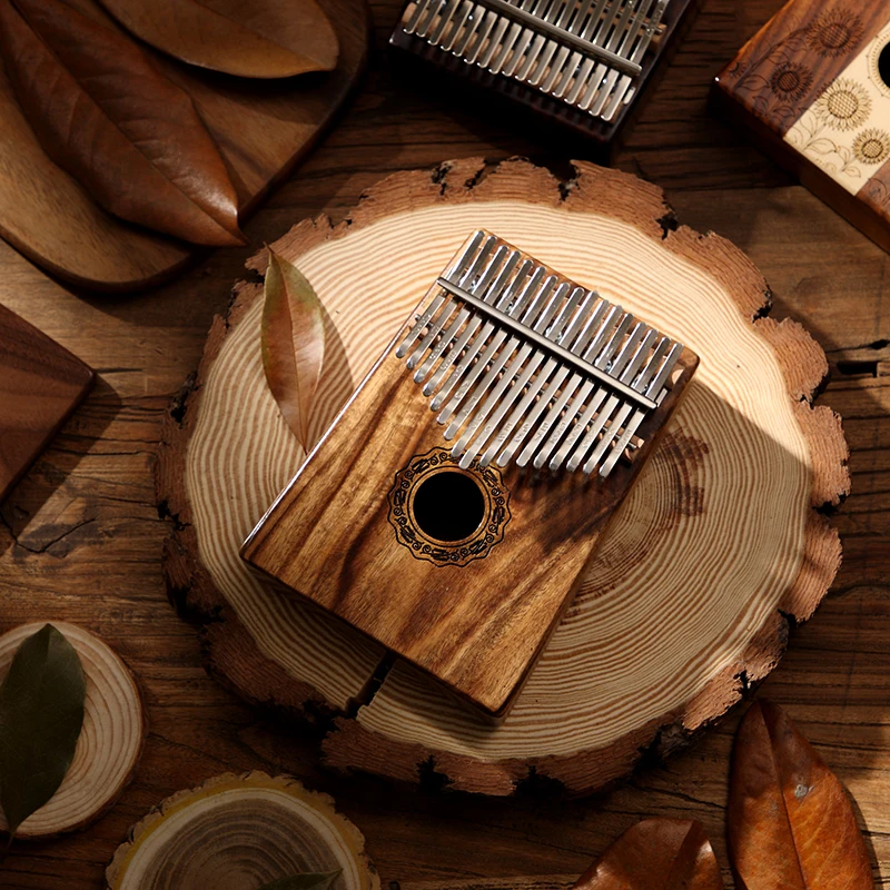 Kalimba Polegar Piano para Crianças, Instrumento de Teclado Musical para Iniciantes, 17 Teclas, KOA