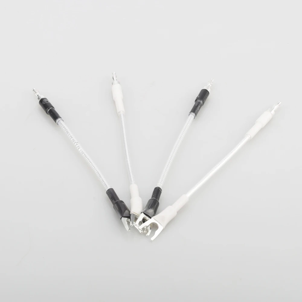 

High Quality 4pcs Hi-End Hifi audio Silver Plated Jumper wire hifi speaker Jumper speaker cable