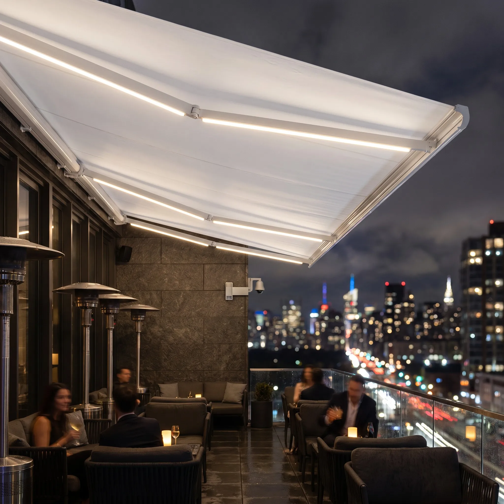 High Performance Smart Retractable Patio Awning App Remote Control Sunshade For Smart Home Outdoor Living Decoration