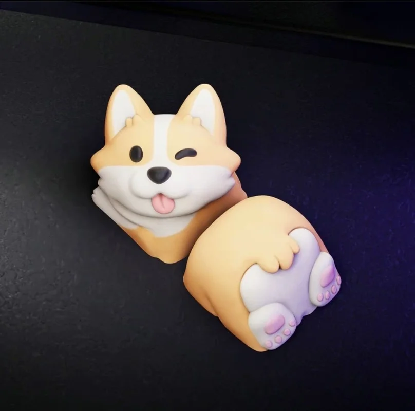 

Keycap gift personalized creative relief keycap cute animal keycap corgi party keycap mechanical keyboard three-dimensional