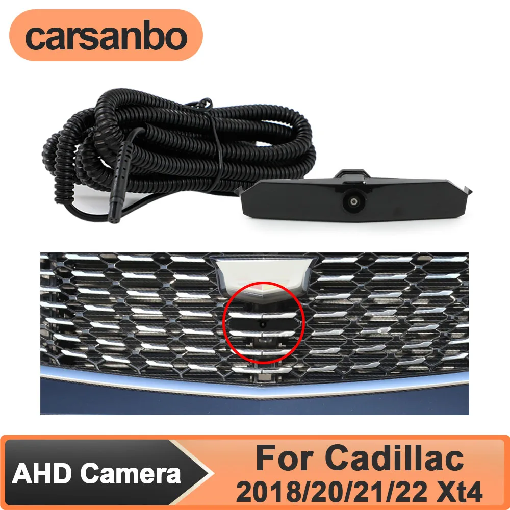 

Carsanbo AHD 1080P Night Vision 150° Car Front View Camera for Cadillac 2018/2020/2021/2022 XT4 Fisheye Lens Parking Monitoring