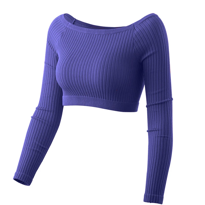 Autumn Winter Ballet Leotards for Women Long Sleeve Knitted Sweater Tops Sexy Stage Permance Slim Gymnastic Leotard  Girls