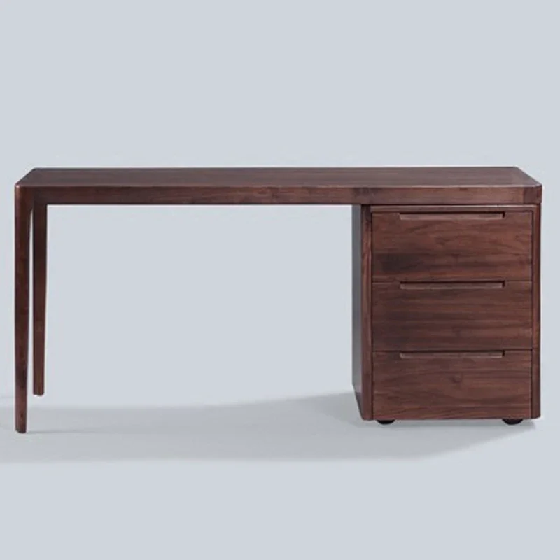 North American black walnut wood desk, solid wood computer desk, log board writing desk, study furniture