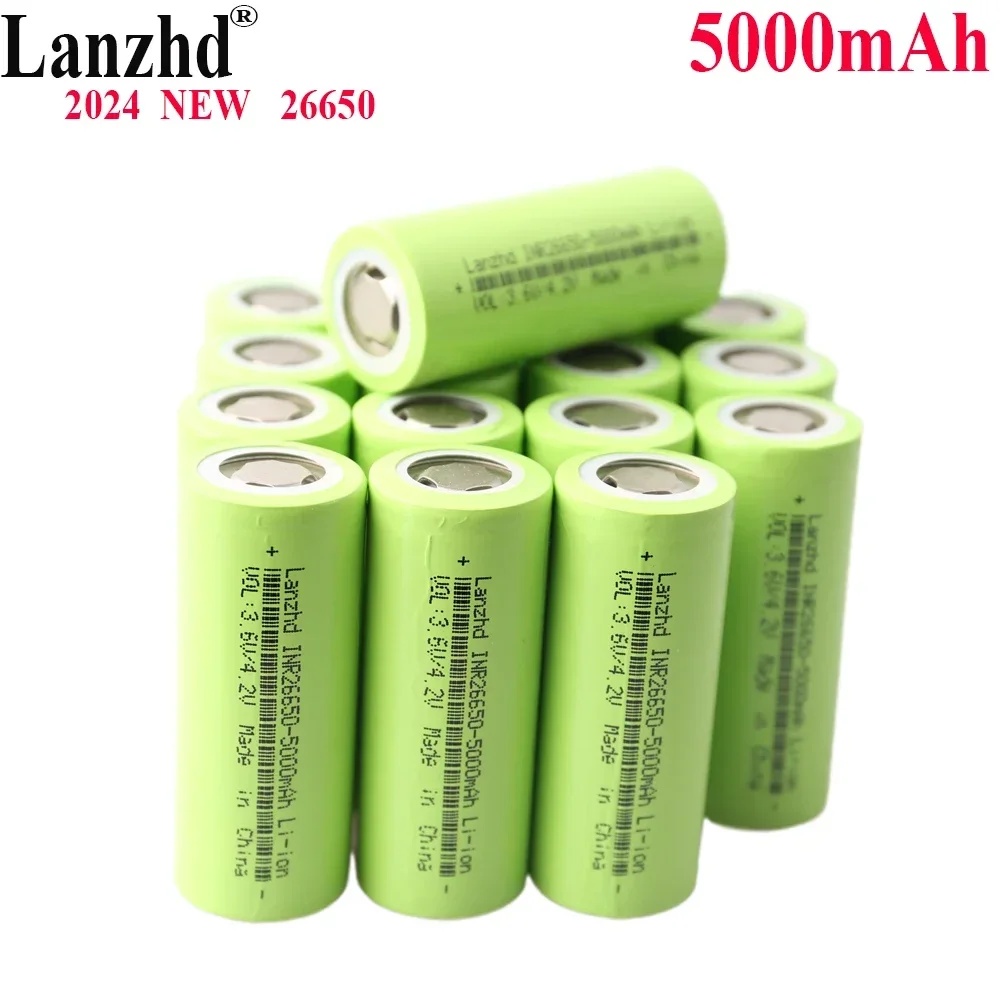 NEW 1-10PCS 26650 rechargeable batteries 3.7V 5000mA  25A lithium battery Suitable for Power Tools Flish light battery