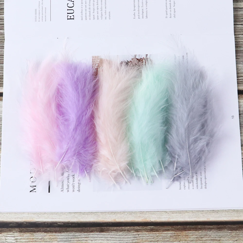 20/50/100Pcs Natural Turkey Feathers 10-15cm Fluffy Marabou Plumes For DIY Hat Jewelry Costume Party Handmade Decor Accessories