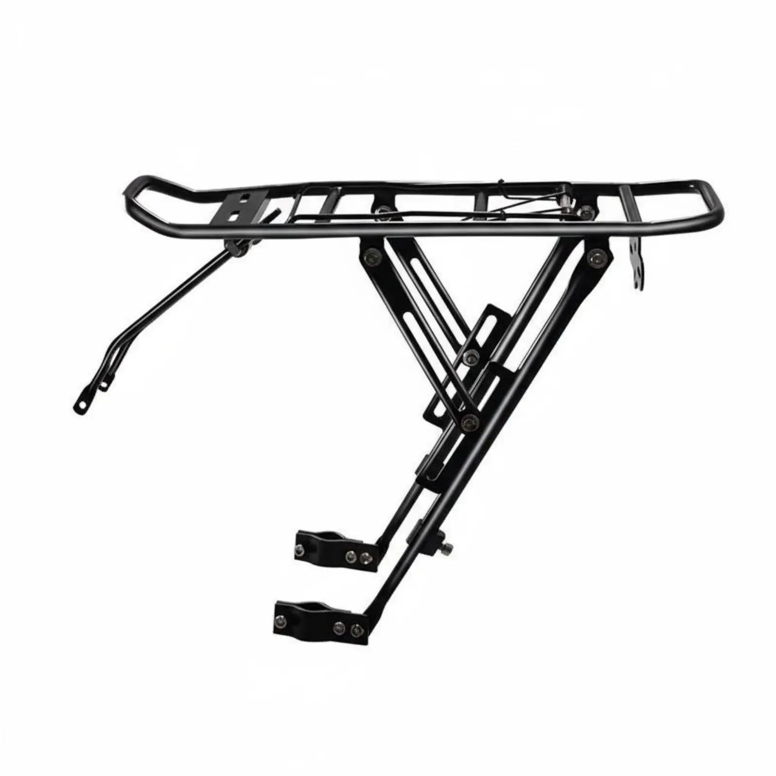 Aluminum Alloy Bike Rear Rack Heavy-duty Trunk Support Adjustable Frame for Cycling Accessories and Daily Transport