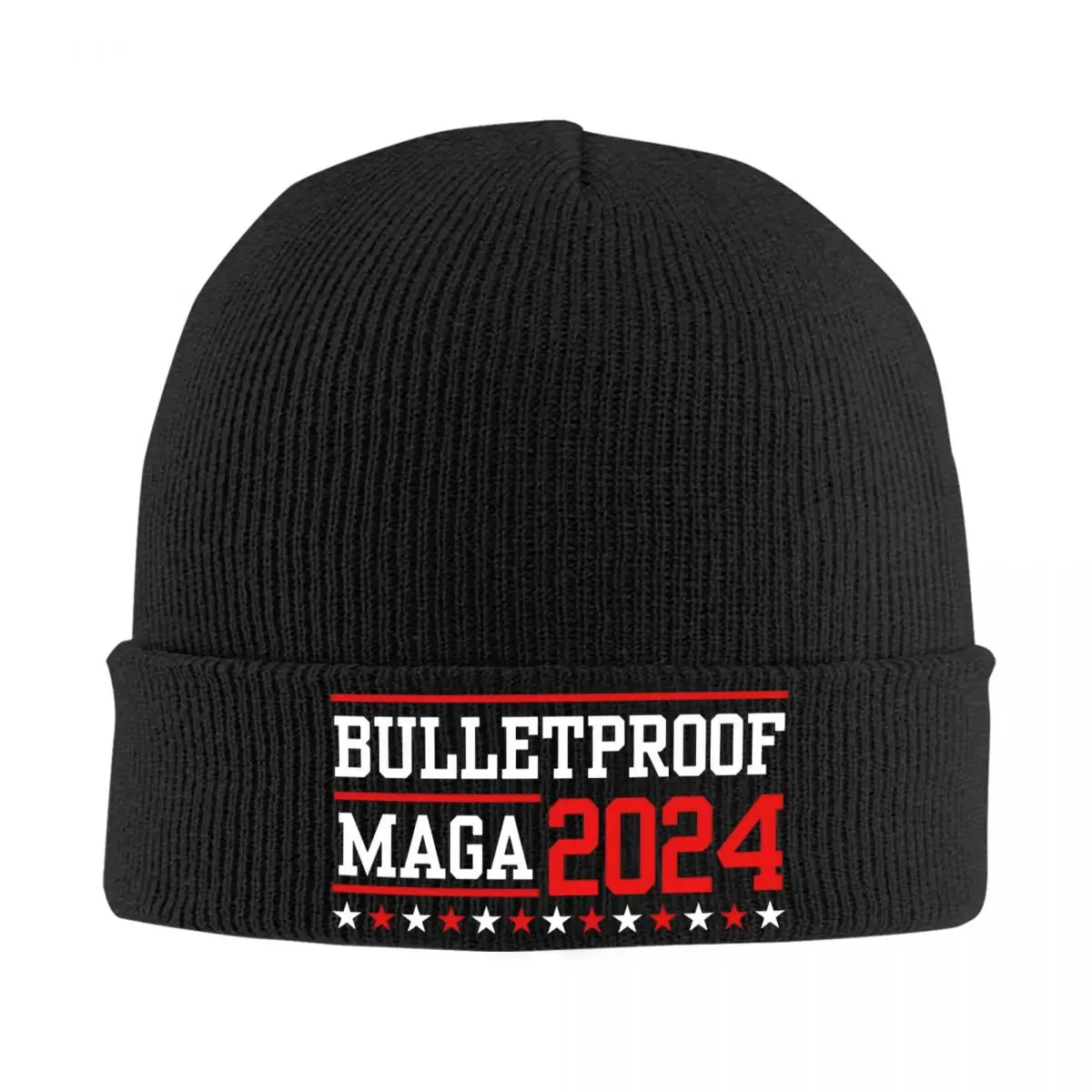 Trump Bulletproof MAGA Hats Autumn Winter Skullies Beanies Warm 2024 Shooting Fight for America Cap Unisex Knitted Hat