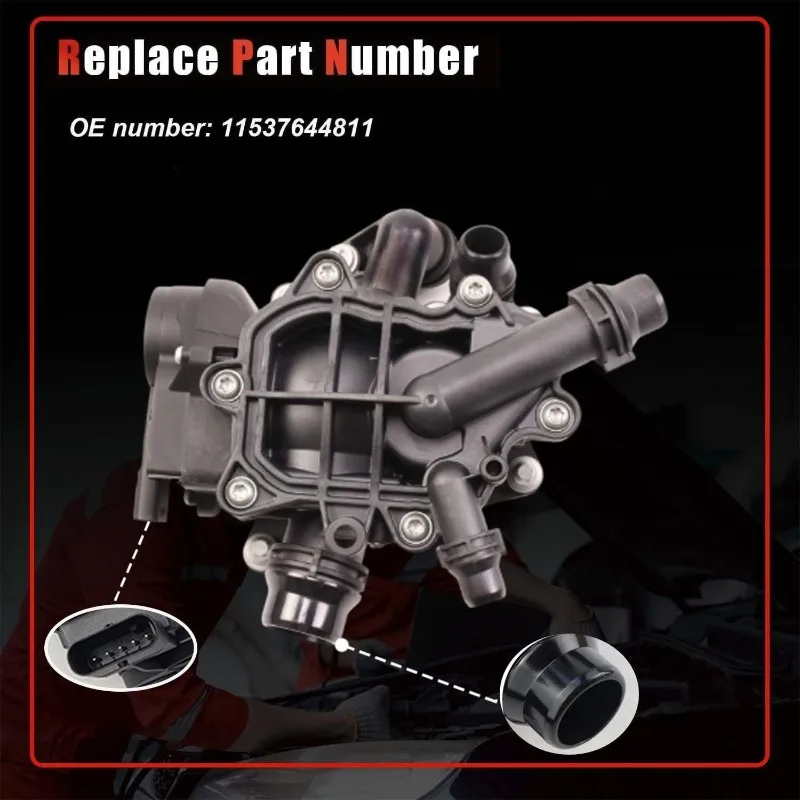 11537644811 Engine Coolant Thermostat Housings Fit for BMW 120i 420i 430i 520i 530i 530e 630i 740e 740le X1 X2 X3 X4 Z4 2.0L