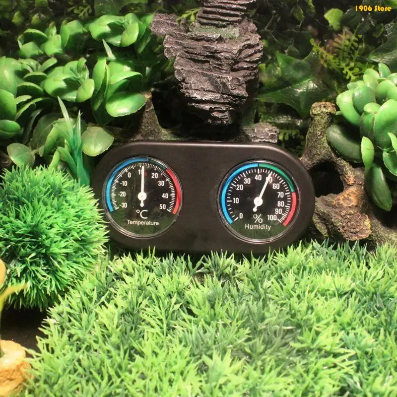 U1JB Terrariums Temperature Humidity Moniting Device Thermo-Hygrometer Hygrometer for Reptiles Terrariums Tortoises Habitat