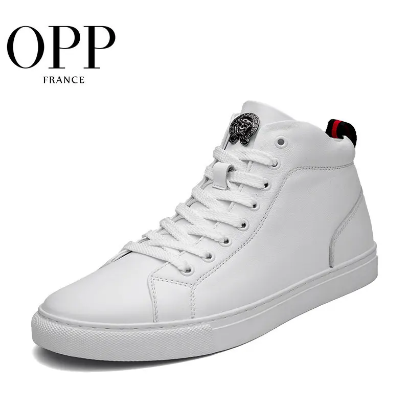 2023 High Top Cow Shoes Zip Lace-up Sneakers da uomo in pelle stivaletti Punk per uomo Hook & Loop Shoes stivali da moto Tactic