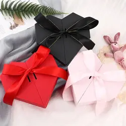 Heart Shaped Gifts Box Gifts Double Door Florist Box Gift Case Valentines Day Bows Packaging Box Wedding Anniversary