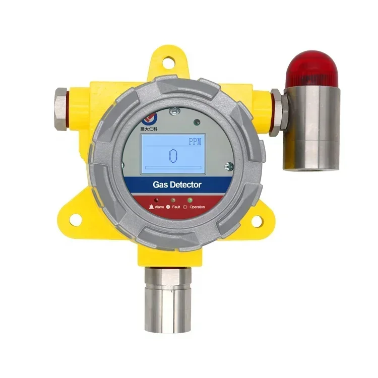 Industrial RS485 Fixed gas detector no2 sensor with Sound+Light Alarm Hot sales