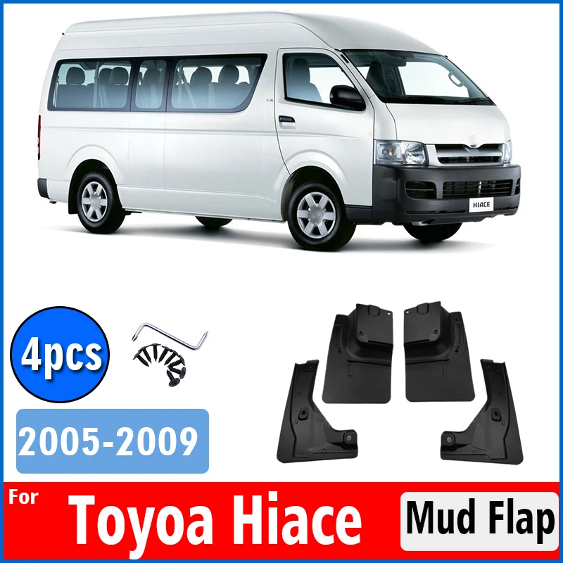 

2005-2011 Front Rear 4pcs FOR Toyota Hiace 7 seat Mudguards Fender Mud Flap Guard Splash Mudflaps Car Accessories Mudguard