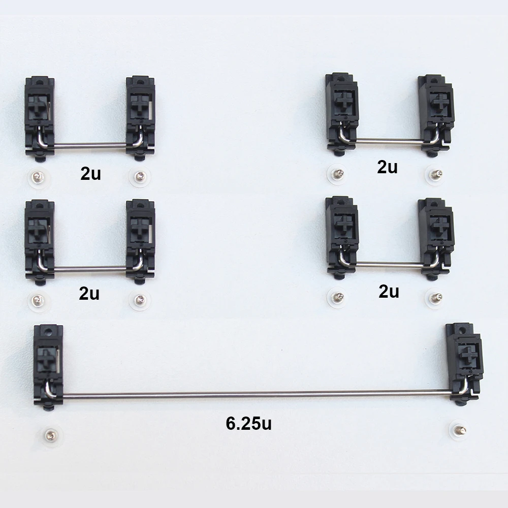 Stabilisateurs vissés pour montage PCB, adaptés à aucun commutateur MX pour claviers mécaniques 2u 3u 4.5u 6u 6.25u 7u