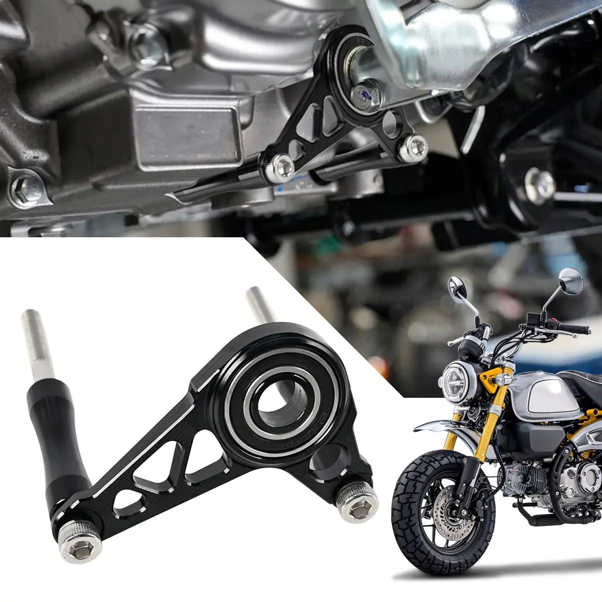 Motorcycle Shift Shaft Shifter Support Aluminum Red Black For Honda Grom 125 Monkey 2022+ JC92 JB03 5-speed CT Trail 125 2023
