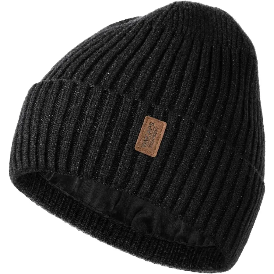 

Wmcaps теплая шапка для мужчин и женщин, шапка на флисовой подкладке, теплые зимние шапки, модная вязаная шапка унисекс с манжетами