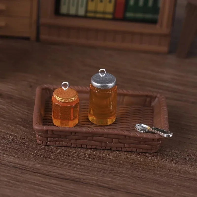 10Pcs Cute Resin Jam & Honey Jar Charms Handmade Pendants DIY Craft Findings for Earrings Bag Decor Jewelry Making