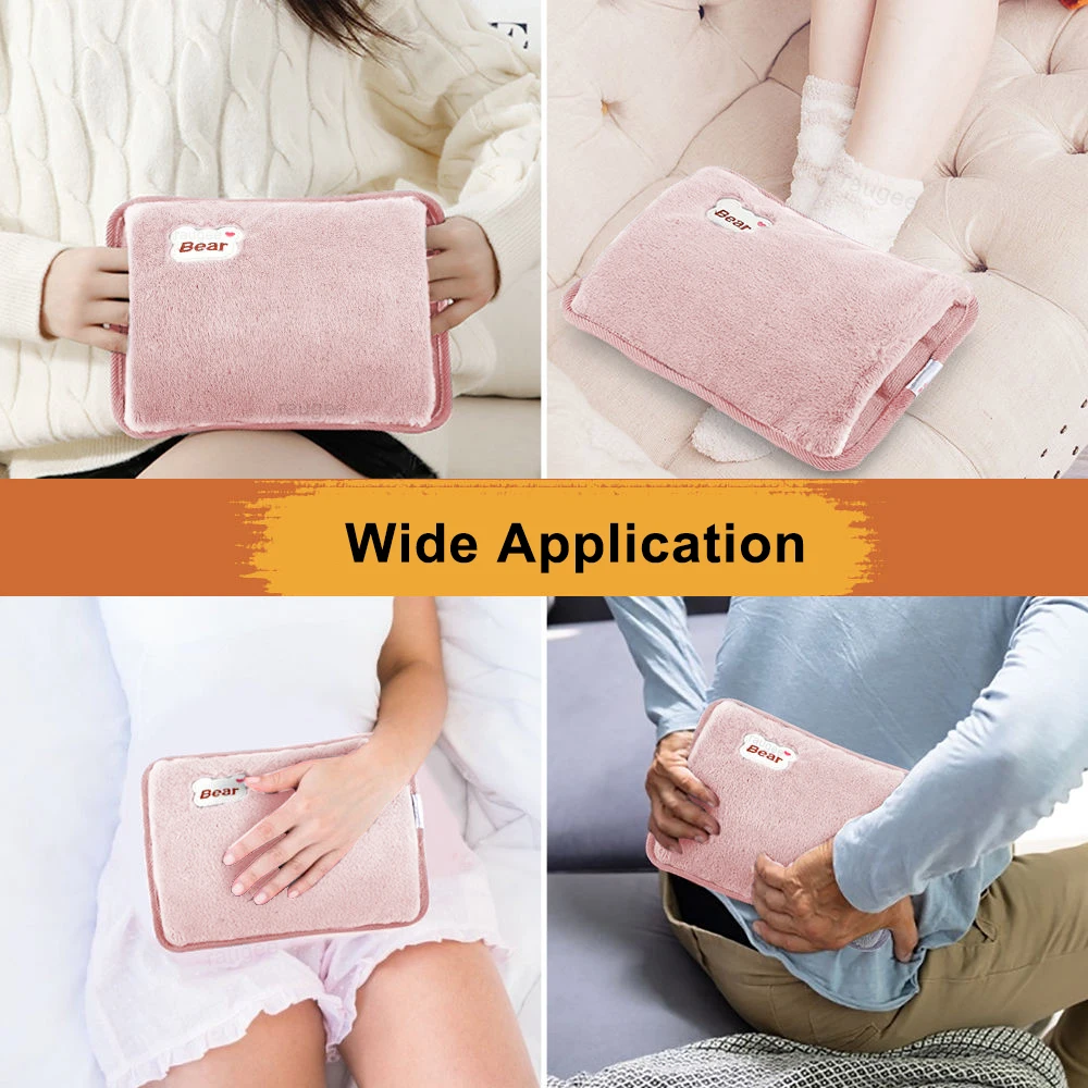 Electric Hot Water Bottle Soft Bag Winter Portable EU Plug Rechargeable Electric Hot Water Bag Hand Warmer Electric Heater