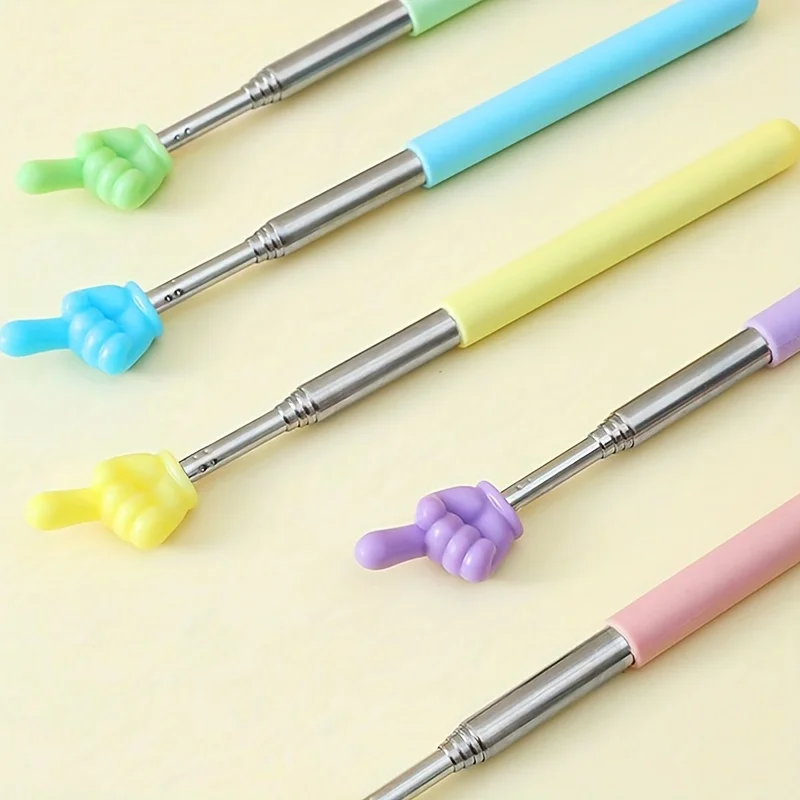 3Pcs Telescoping Teacher Pointer Colorful Retractable Teacher Hand Pointer for Classroom Reading Pointer