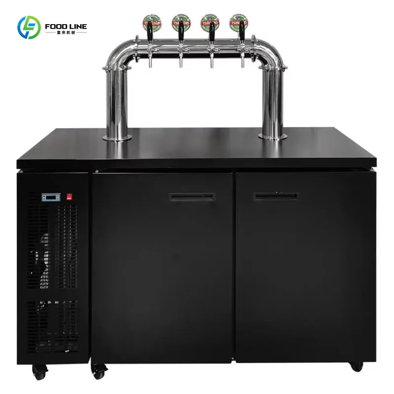 Customized Restaurant Serving Equipment Draft Beer Cool Dispenser Complete With Dispensing Taps