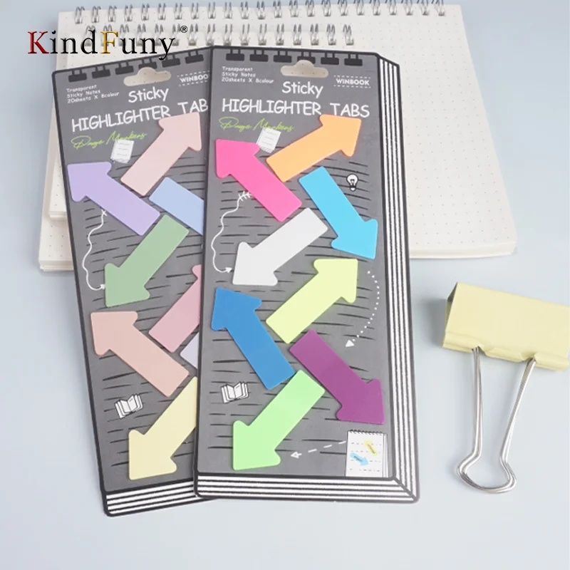 KindFuny Arrow Index Divider Waterproof Writeable Sticky Notes Paper Labels per pack of 160 blank sticky notes