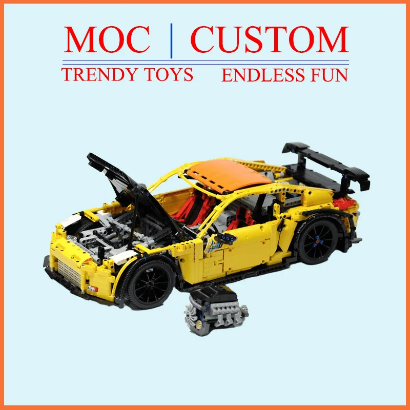 Specially Customized MOC 350Z Supercar Model - Classic Recreated,  Trendy Educational Toys Fun and Relaxing Toy Holiday Gift