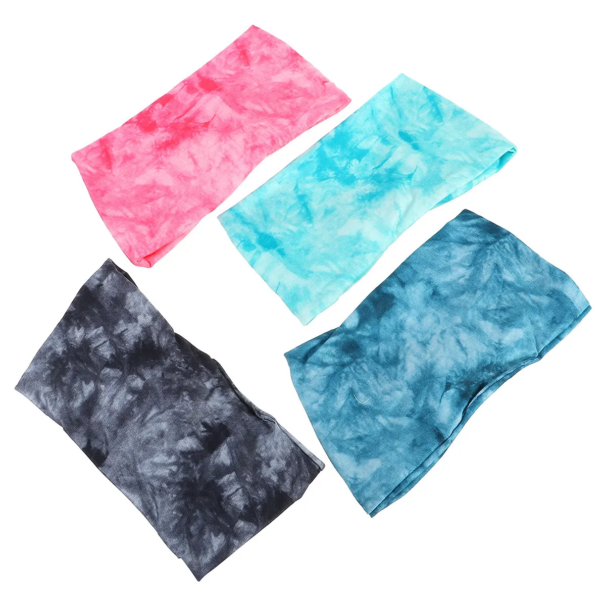 

4 шт. модных эластичных нескользящих повязок на голову с эффектом тай-дай для женщин, для йоги, бега, тренировок, фитнеса и спорта