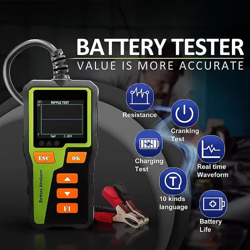 

Сканер автомобильного аккумулятора, тестер автомобильного аккумулятора, устройство для диагностики автомобильных неисправностей, обнаружение системы аккумулятора, анализатор аккумулятора, инструменты для ремонта