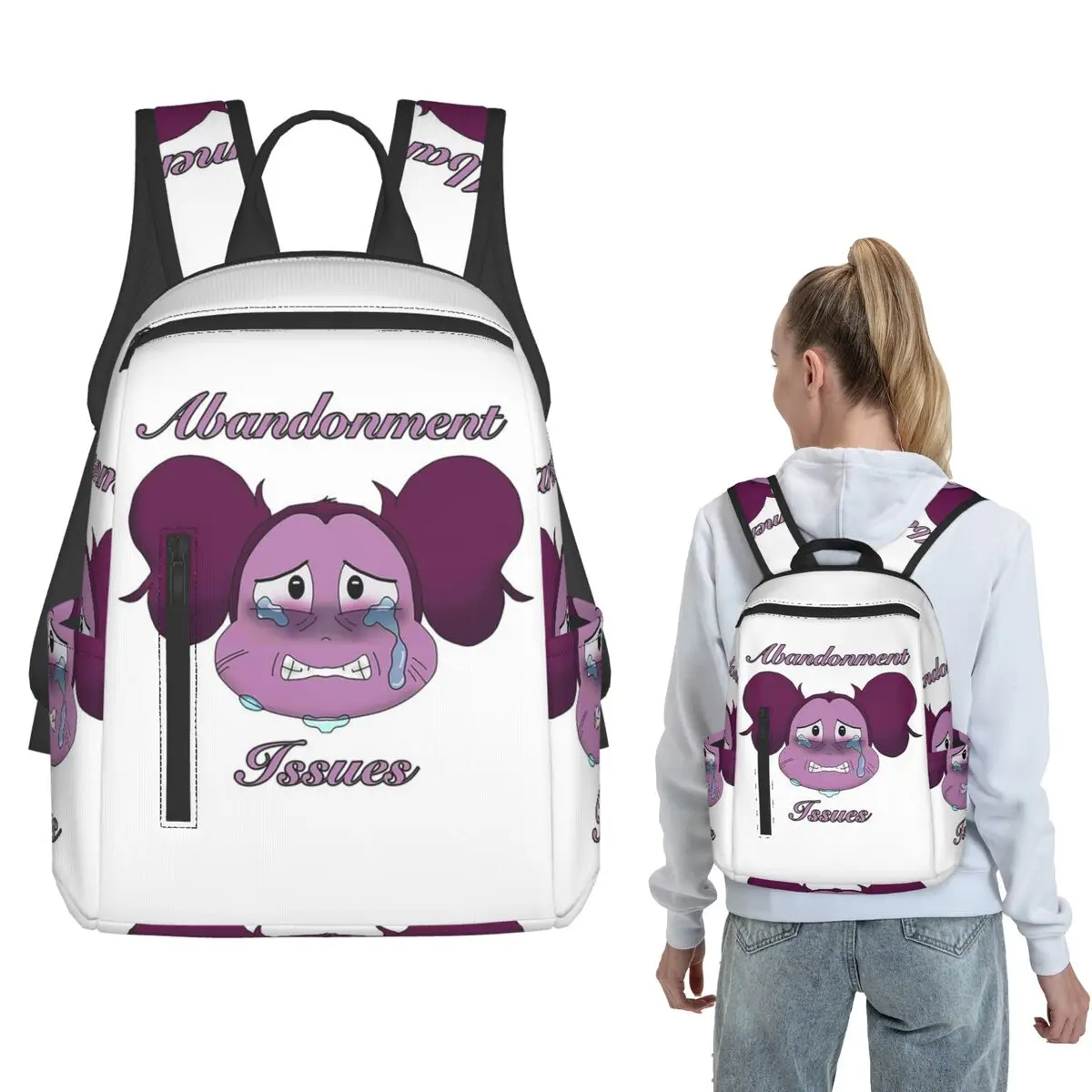 

Abandonment Issues Backpack Daypack Kids BookBag School Bag Shoulder Bags for Men Women