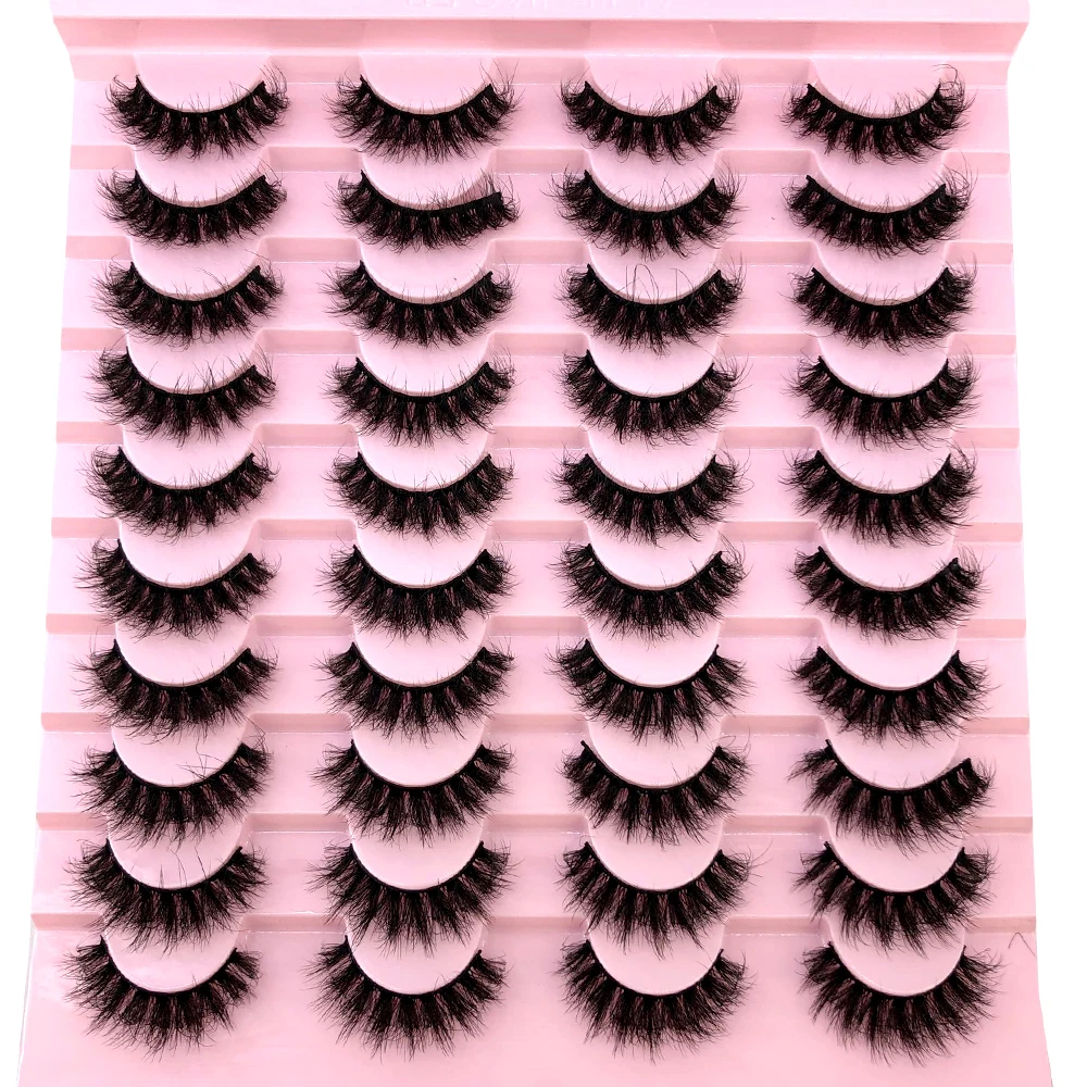 Neu: 20 Paar Natürliche Dicke Künstliche Wimpern, Lange 6D Nerz-Wimpern für Make-up und Wimpernverlängerung – Detail 15