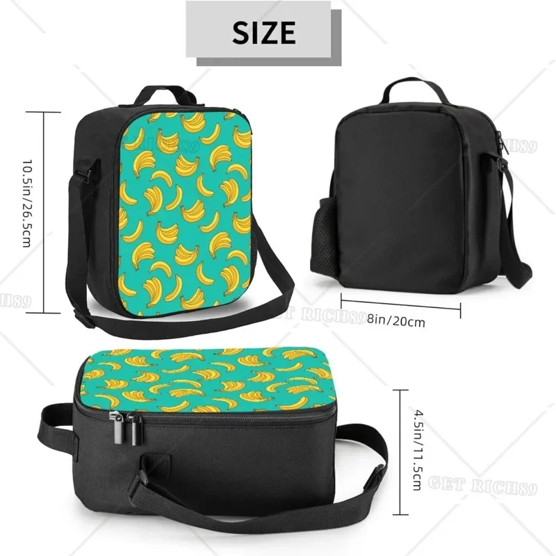 Lucky Shamrocks Pattern Insulated Lunch Bag for Adult Reusable Leakproof Lunch Box for Work Office Picnic or Travel with Strap