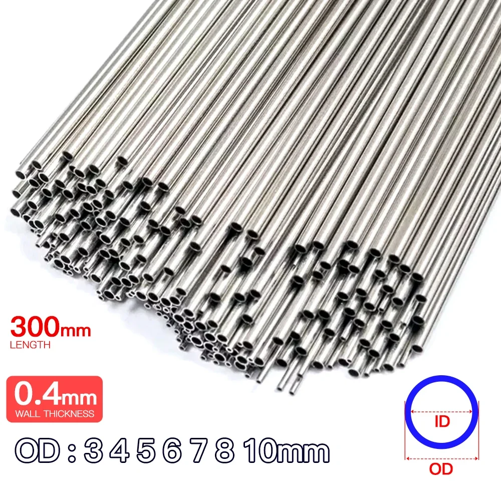 2pcs-15pcs Aluminium Pipe 0.4mm Thickness 3-10mm OD Straight 300 mm Long Round 6063 Alloy Tube Thin-walled aluminum tube