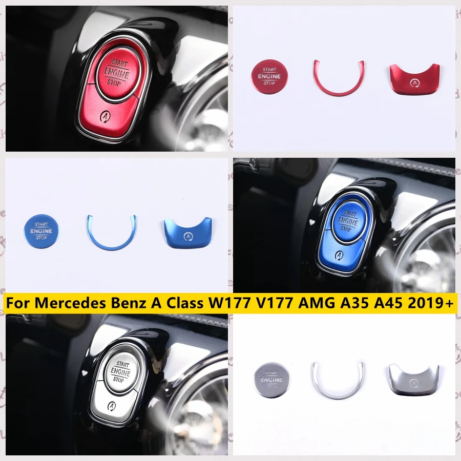 

Fit For Mercedes Benz A Class W177 V177 AMG A35 A45 2019 - 2022 Engine Start Stop Switch Button Ring Cover Trim Accessories