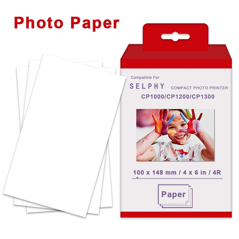 Photo Paper Compatible Canon Selphy CP1300 CP1200 CP1000 CP910 CP900 for Canon Selphy Paper 6 Inch KP108IN KP36IN 【No Cassette】