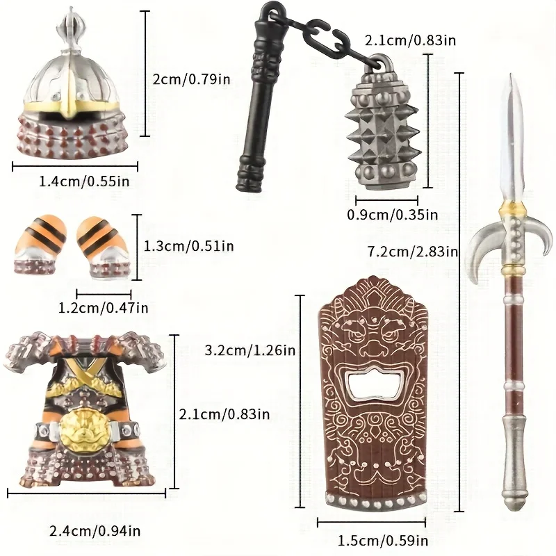 Medieval Game-Inspired Accessories and Matching Building Block Figures, over 50 Scene Decorations Available, Suitable for Halloween Decorations/Christmas Decorations/Thanksgiving Decorations/Easter Decorations, the Perfect Gift for Game Enthusiasts