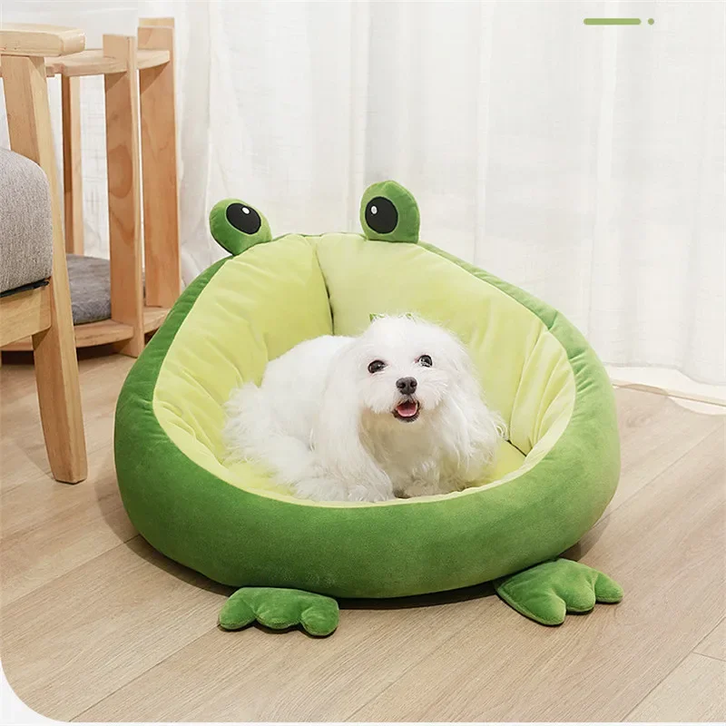 

Warm Gradient Green Calming Bed for Pets, Round Plush Mat, Sofa, Large and Small Dog, Cat House, Dropshipping, Winter