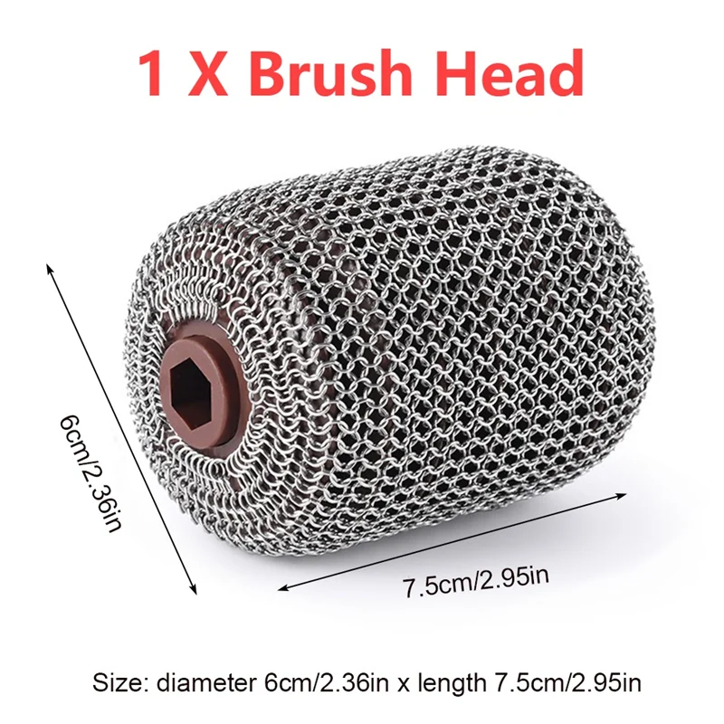 T27C منظف شواية كهربائي لاسلكي من الفولاذ المقاوم للصدأ رأس فرشاة دوارة لفرشاة تنظيف آمنة 350 دورة في الدقيقة