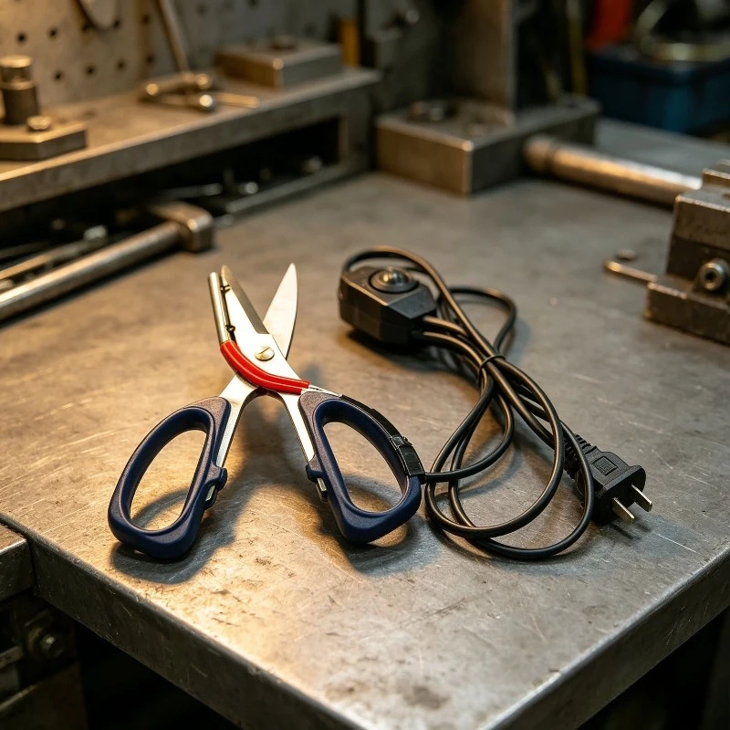 Electric Hot Scissors Fabric Cutter for Cloth Ribbon Label Garment Edge Sealing Trimming Tool